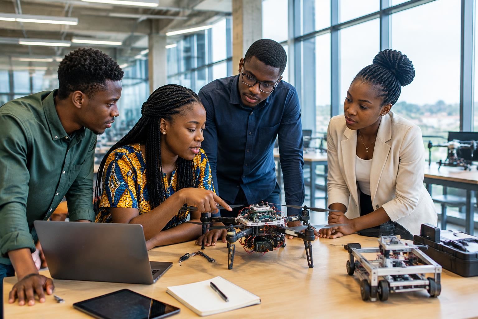 Illustrative engineering collaboration among young Ghanaian innovators